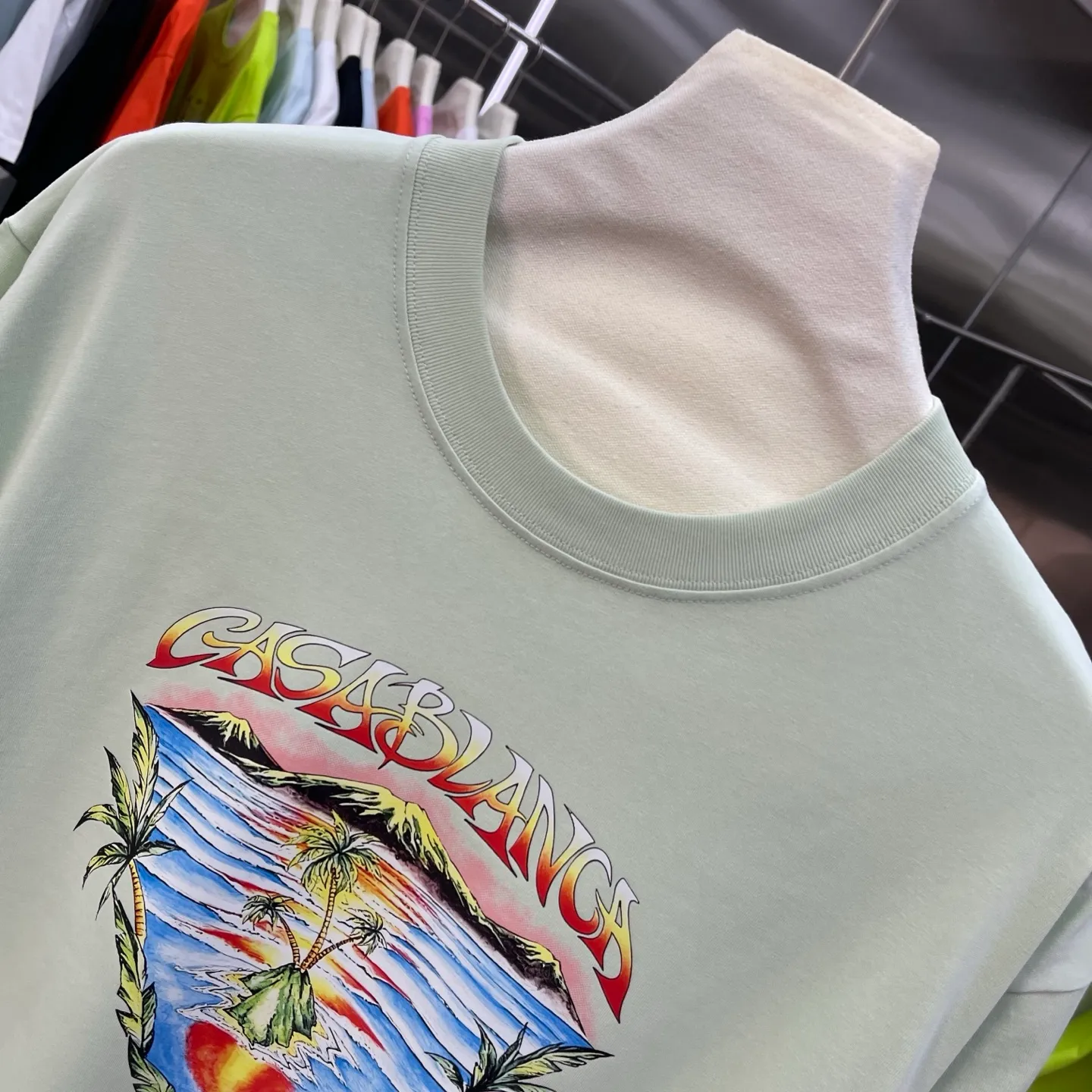 New Arrival Casablanca Classic Series T ～ ， ， 。 ， Classic ， In Stock ！ ：White Black Light Green Orange Pink（5 ） Size：S M L XL XXL
